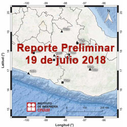 Reporte preliminar sismo julio 2018