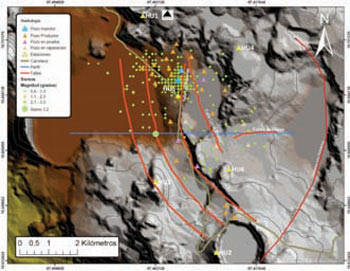 Relación de la Actividad Sísmica Local, Pozos Inyectores y Fallas Activas, en los Campos Geotérmicos de México