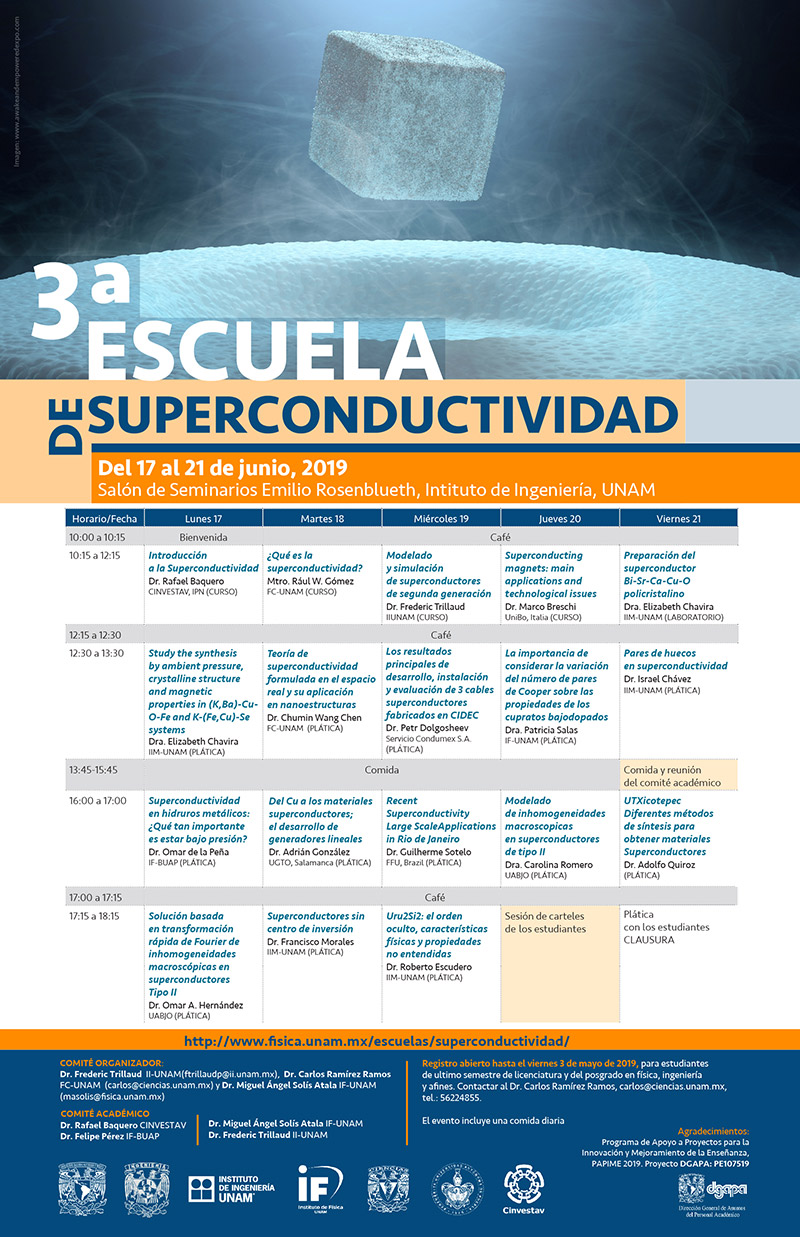 3a Escuela de Superconductividad