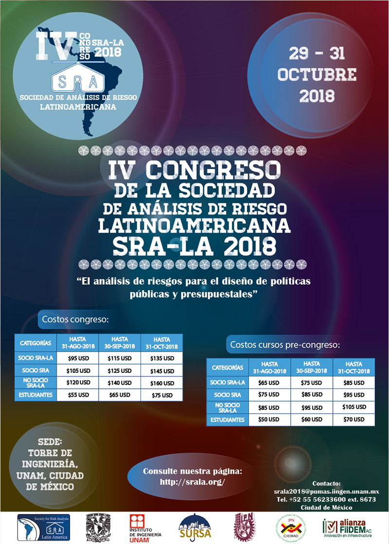 IV Congreso de la Sociedad de Análisis de Riesgo Latinoamericana 2018