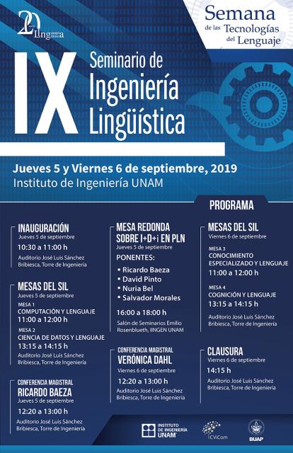 Cartel del VIII Seminario de Ingeniería Lingüística